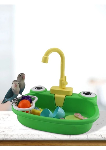 Yeşil Stil Kuş Banyosu Küvet Kuş Otomatik Küvet Duş Kutusu Kasa Papağan Su Banyosu Havuz Bataryası Papağan Banyosu Duş Su Sebili Kuş (Yurt Dışından) fırsatları