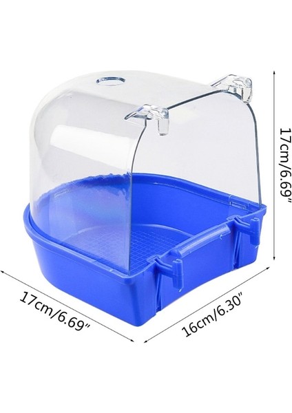 Sarı Stil Kuş Banyo Kutusu Papağan Banyo Kafesi Aksesuarı Küçük Kuşlar Için Parakeet Kanarya Muhabbet Kuşları Lovebirds Şeffaf Üst (Yurt Dışından) fırsatları