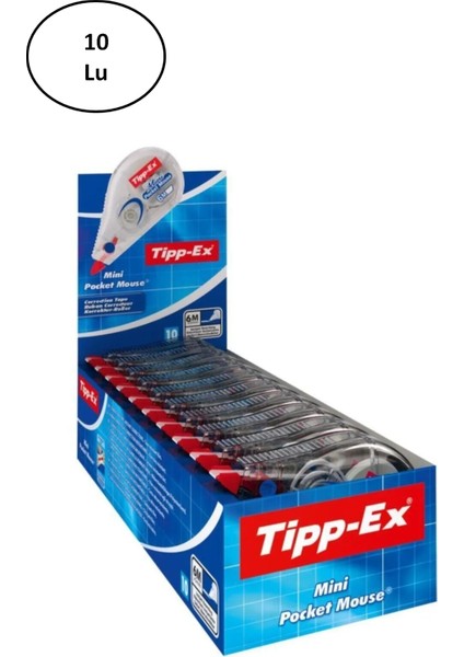 Bic Tipp-Ex Mini Pocket Mouse Şerit Düzeltici 10 Lu