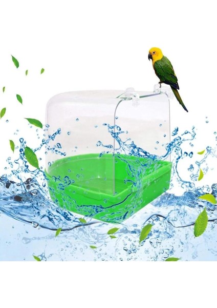 Rastgele Renk Stili Kuş Banyosu Küvet Banyo Kutusu Kuş Temizleme Aracı Kafes Duş Şeffaf Küvet Asılı Aksesuarları Banyo Papağan Plastik B8P6 (Yurt Dışından) fırsatları