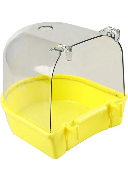 Sarı Stil Y8AB Kuş Banyo Kutusu Papağanı Kaymaz Alt Kuş Kafesi ile Plastik Küvet Duş Kuş Oyuncakları Vogel Benodigdheden Canarios (Yurt Dışından)