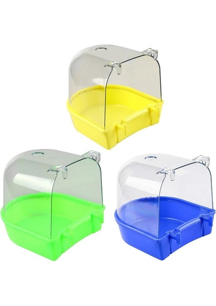 Sarı Stil Y8AB Kuş Banyo Kutusu Papağanı Kaymaz Alt Kuş Kafesi ile Plastik Küvet Duş Kuş Oyuncakları Vogel Benodigdheden Canarios (Yurt Dışından) indirimleri
