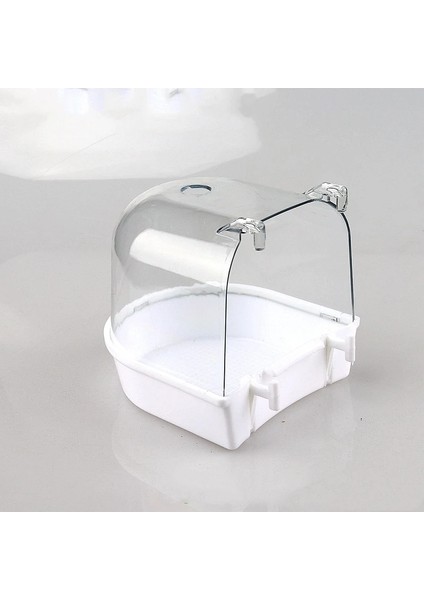 Açık Gri Tarzı Yeni Plastik Kuş Papağan Banyo Kutusu Kuş Duşu Muhabbet Kuşu Asılı Kuş Kafesleri Küvet Kuş Banyosu Kuş Su Küveti Pet Kuş Kasesi (Yurt Dışından)
