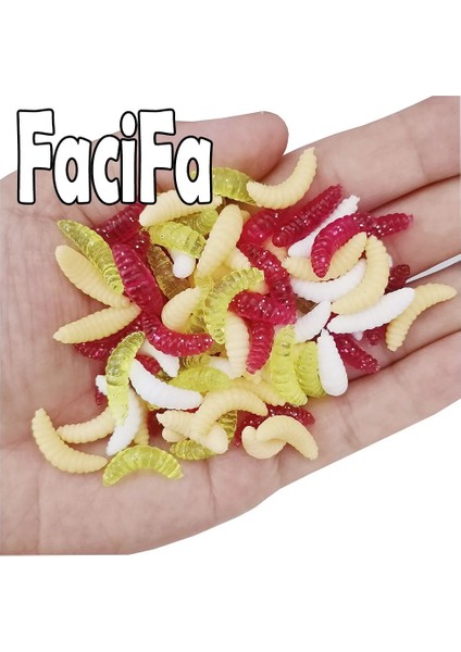 Beyaz Stil 100 Adet Veya Oft Cazibesi Silikon Yem 2cm Kurtçuk Grub Sazan Balıkçılık Yumuşak Balıkçılık Cazibesi Kanca Koku Solucanlar Kızdırma Karides Balık Cazibesi (Yurt Dışından) fiyatları