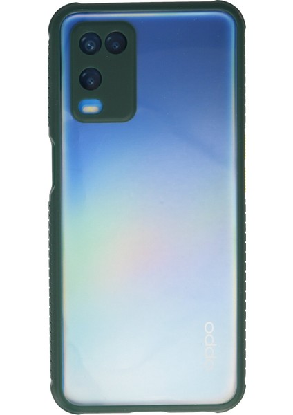 Oppo A54 4g Kılıf Miami Şeffaf Silikon - Koyu Yeşil