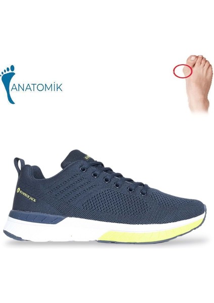 1824-Manaus Anatomik Tabanlı Unisex Sneakers Ayakkabı - Nkt01824-Lacıvert Yeşil-44