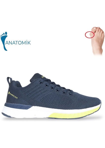 Hammer Jack 1824-Manaus Anatomik Tabanlı Unisex Sneakers Ayakkabı - Nkt01824-Lacıvert Yeşil-42