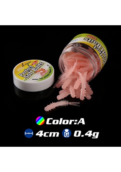 Renka Stili Balık Kokusu Silikon Solucan Yumuşak Balıkçılık Cazibesi 4cm 0.4g Suni Kauçuk Solucan Yemleri Esnek Lures Pesca Jig Alabalık Jig Yumuşak Yem (Yurt Dışından)