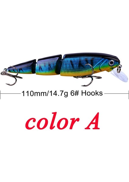 Renk K Stili 1 Adet Minnow Balıkçılık Cazibesi G Çok Eklemli Bölümler Crankbait Yapay Sert Yem Bas Trolling Pike Sazan Balıkçılık Araçları (Yurt Dışından) fırsatları