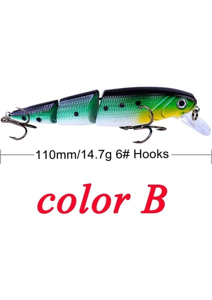 Renk K Stili 1 Adet Minnow Balıkçılık Cazibesi G Çok Eklemli Bölümler Crankbait Yapay Sert Yem Bas Trolling Pike Sazan Balıkçılık Araçları (Yurt Dışından) indirimleri
