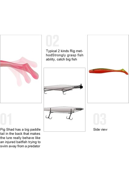 CA22DC Stili 150MM 3 Adet Kesfıshıng Balıkçılık Lures Yumuşak Domuz Shad Yumuşak Yem Jig Cazibesi Pesca 20CM Büyük Lures Deniz Balıkçılık Wobblers (Yurt Dışından) fırsatları