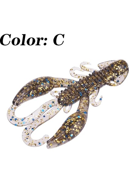 C Stili 50MM 2g Jig Wobblers Silikon Yumuşak Yem Balık Kokusu Solucan Istakoz Balık Tutma Lures Karides Şamandıra Döner Twintails Deniz Balıkçılığı (Yurt Dışından)