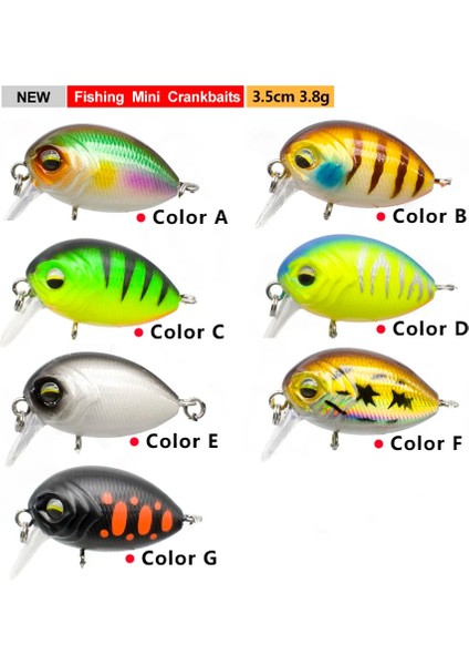 4.5cm-E Stili Sealurer Balıkçılık Cazibesi 3.5cm 2g Mini Crankbaits Mikro Sert Pesca Yapay Yemler Mini Cazibesi Minnow Minik Yem (Yurt Dışından)