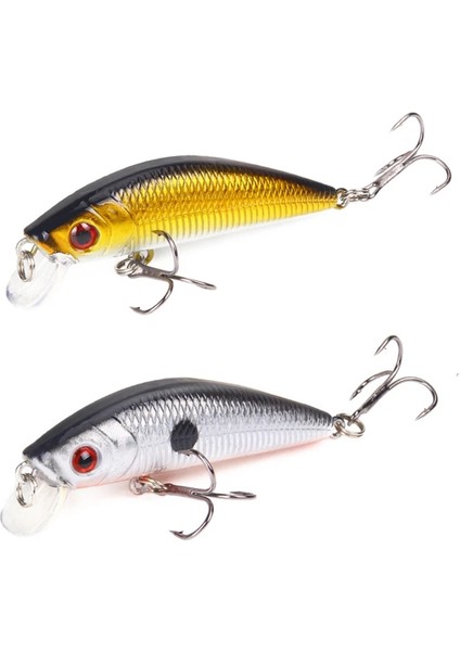 No.9 Tarzı Suffyu Minnow Balıkçılık Cazibesi 7cm.5g 3D Gözler Crankbait Wobbler Yapay Sert Yem Üç Çapa Kanca Olta Takımı (Yurt Dışından) modelleri