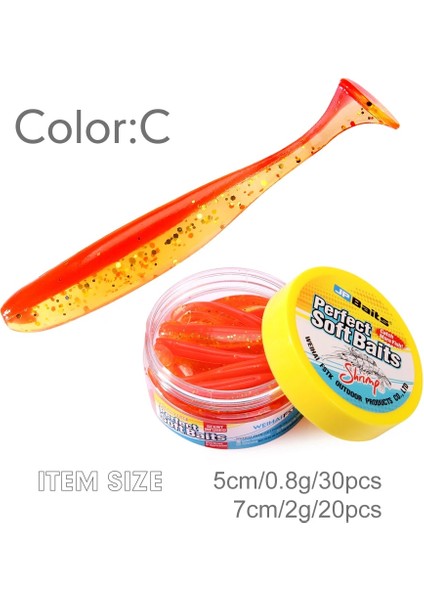 Renkc Stili 7cm Balık Kokusu Eazer Swimbaits 7cm 5cm Silikon Yapay Çift Renkli Wobblers Sazan Balıkçılık Yumuşak Yemler (Yurt Dışından)