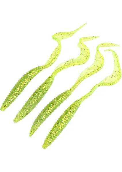 Açık Yeşil Tarzı 13CM Spinpoler Lot 18CM 13CM Yumuşak Solucan Yemleri Esnek Uzun Kuyruk 4 Renk Silikon Solucan Solucanları Gerçekçi Balıkçılık Cazibesi (Yurt Dışından)