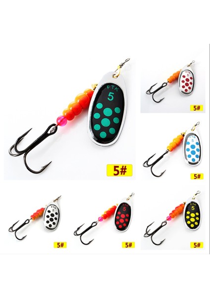 BHEID003 Stili Ftk Balıkçılık Cazibesi 7 Renk 0 #-5 # Er Yem Kaşık Lures Pike Metal Tiz Kancalı Yapay Bas Yem Balıkçılık Cazibesi (Yurt Dışından)