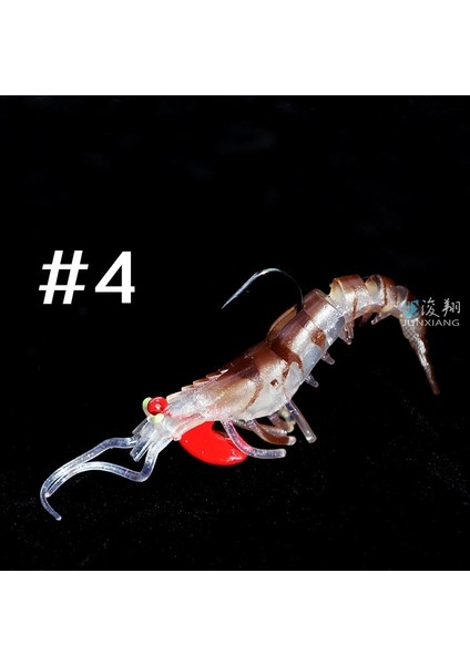 Renk-4 Tarzı 12G Multinode Karides Lures Işık Karidesleri ile Deniz Balıkçılığı Yumuşak Yem Levrek 7g 12G18G Levrek Karides Yemi (Yurt Dışından)