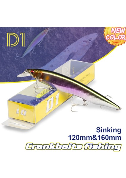 No.3 Tarzı 120 mm S D1 Yem Wobblers Tungsten Boncuk Balıkçılık Aksesuarı Crankbait G 33G G Batan Yüzen Minnow Turna Uskumru (Yurt Dışından) fiyatları