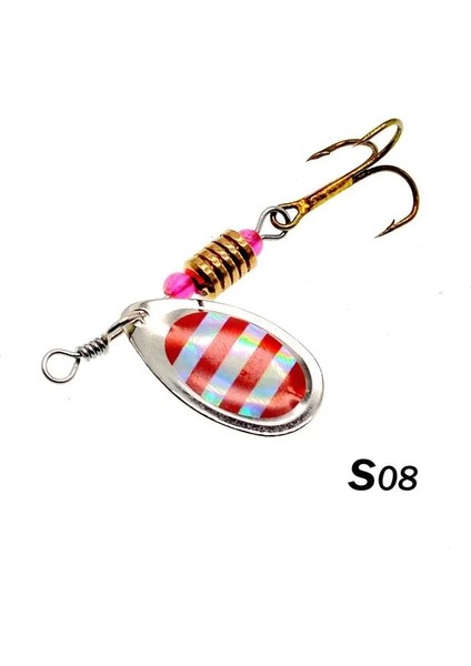 Tlg Shop S08 Stili 10 Renk Peche Er Balıkçılık Lures Wobblers Crankbaits Jig Parladı Metal Pullu Alabalık Kaşığı Sazan Balıkçılık Için Kancalı Pesca (Yurt Dışından)