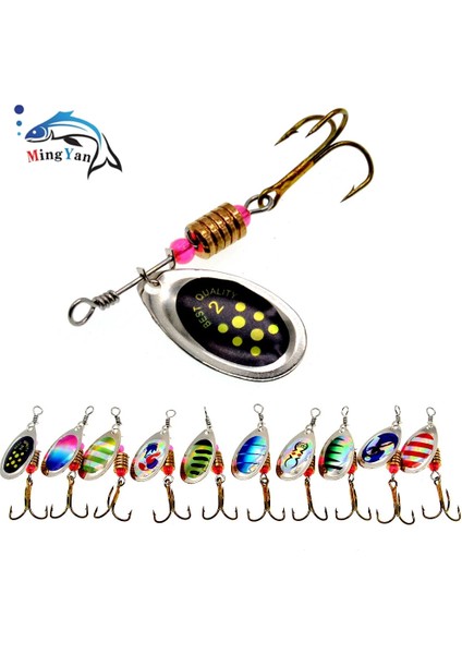 Tlg Shop S08 Stili 10 Renk Peche Er Balıkçılık Lures Wobblers Crankbaits Jig Parladı Metal Pullu Alabalık Kaşığı Sazan Balıkçılık Için Kancalı Pesca (Yurt Dışından)