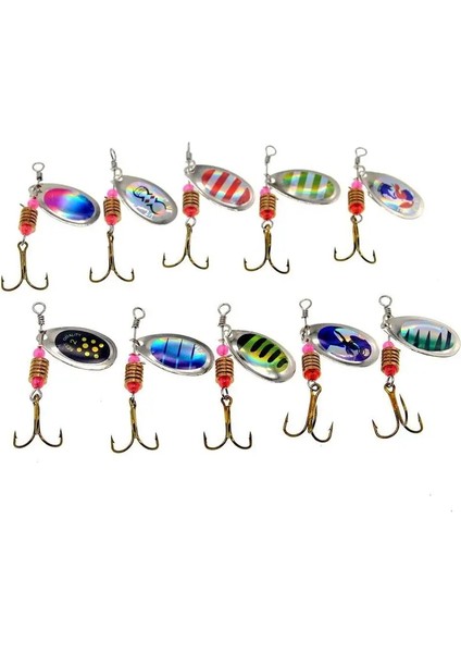 Tlg Shop S08 Stili 10 Renk Peche Er Balıkçılık Lures Wobblers Crankbaits Jig Parladı Metal Pullu Alabalık Kaşığı Sazan Balıkçılık Için Kancalı Pesca (Yurt Dışından)