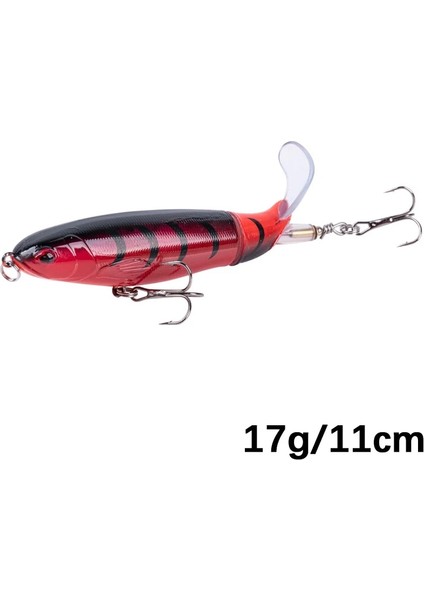 17G Red2 Stili Goture Whopper Popper 10CMCMCM Topwater Balık Tutma Cazibesi Blowups Turna Yemleri Dönen Kuyruk Olta Takımı Crankbait Wobblers (Yurt Dışından)