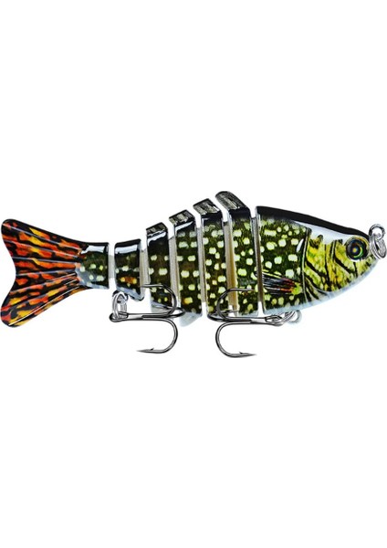 No.16 Tarzı 1 Adet Eklemli Çok Bölümlü Balıkçılık Cazibesi 10CG Wobbler Crankbait Yapay Sert Yem Swimbait Trolling Sazan Olta Takımı (Yurt Dışından)