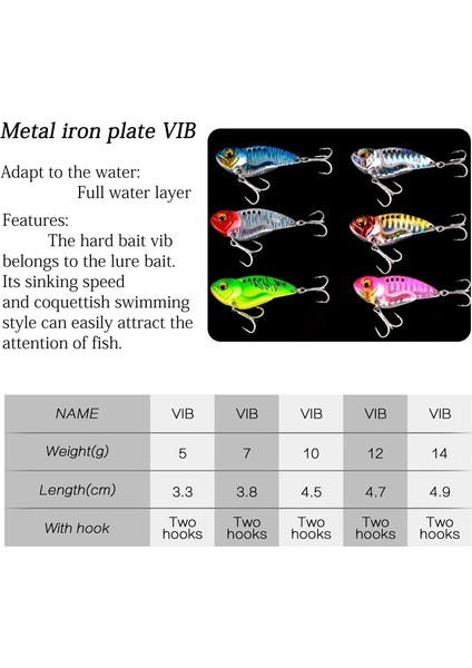 G-No Kanca Tarzı 10G 1 Adet Metal Vıb Titreşim Yem Er Kaşık Balıkçılık Lures 5g 7g 10G 12G 14G Jigs Alabalık Kış Balıkçılık Sert Yemler Pesca ile Mücadele (Yurt Dışından) modelleri