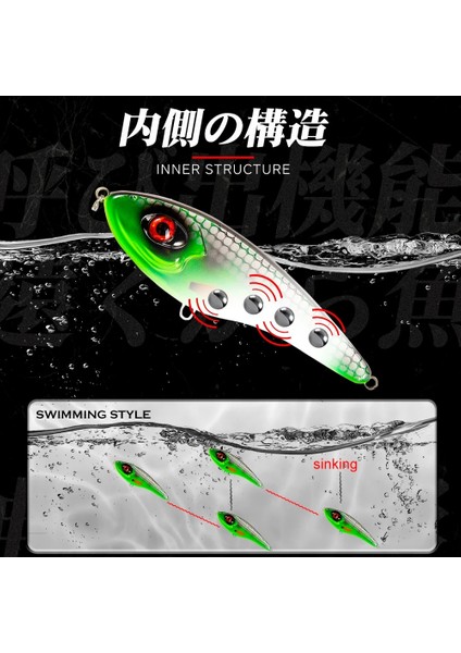 No.12 Tarzı 115MM 32G Hunthouse Jerkbait Balıkçılık Lures Yüksek Ses Kalem Yemler Pike Cazibesi Yavaş Batan Yapay Wobblers Pesca Leurre Levrek LW129 (Yurt Dışından)