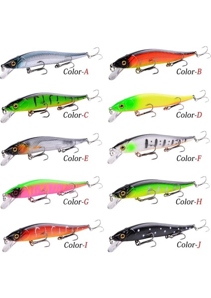 C Stili 1 Adet Minnow Balıkçılık Cazibesi 12CMG 3D Gözler Yapay Yem Crankbait Wobbler Sert Yem Bas Levrek Sazan Olta Takımı Swimbait (Yurt Dışından) modelleri