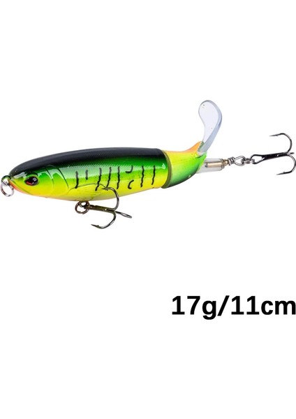 17G Yeşil 1 Stil Goture Whopper Popper 10CMCMCM Topwater Balık Tutma Cazibesi Blowups Turna Yemleri Dönen Kuyruk Olta Takımı Crankbait Wobblers (Yurt Dışından)