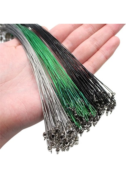 Yeşil 15CM Tarzı Anti Bite Çelik Olta Çelik Tel Lideri, Döner Balıkçılık Aksesuarlı Kurşun Çekirdek Tasma Olta Teli 15CM-40CM (Yurt Dışından) fiyatları