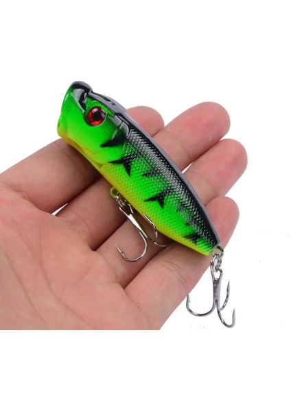 No.9 Tarzı Sıcak Balıkçılık Lures 6.5cmg Topwater Popper Yem 6 Renk Sert Yem Yapay Wobblers 6 # Kanca ile Plastik Olta Takımı (Yurt Dışından)