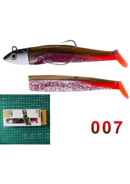 No.7 Tarzı 70 mm Jig Kafa 7g Hunthouse Black Minnow G G G Easy Shiner Fishing Lure Soft Lure Jig Bait Bass Pike Fishing Leurre Souple (Yurt Dışından)