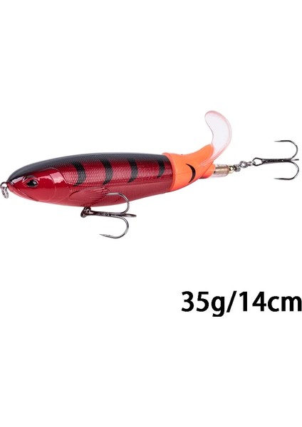 35G Red2 Stili Goture Whopper Popper 10CMCMCM Topwater Balık Tutma Cazibesi Blowups Turna Yemleri Dönen Kuyruk Olta Takımı Crankbait Wobblers (Yurt Dışından)