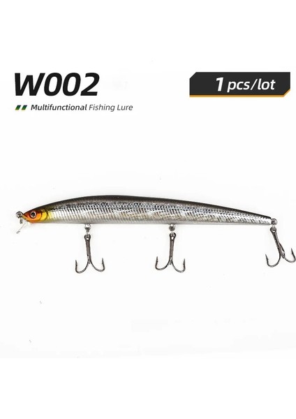 W002 Stili 175 mm Minnow Balıkçılık Yemleri Jerkbait Büyük Uzun Yapay Sert Yem Deniz Balıkçılığı Crankbait Büyük Balık Wobblers (Yurt Dışından)