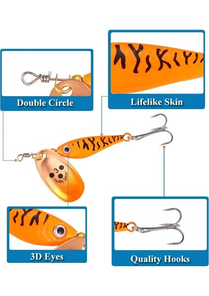 No.13 Tarzı 1 Adet Dönen Metal Er Balıkçılık Cazibesi Sert YEM11G15G20G Yapay Yem Wobblers Balıkçılık Yemi Sazan Bas Pike Olta Takımı (Yurt Dışından) fırsatları