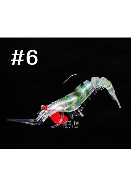 Renk-6 Tarzı 12G Multinode Karides Lures Işık Karidesleri ile Deniz Balıkçılığı Yumuşak Yem Levrek 7g 12G18G Levrek Karides Yemi (Yurt Dışından)