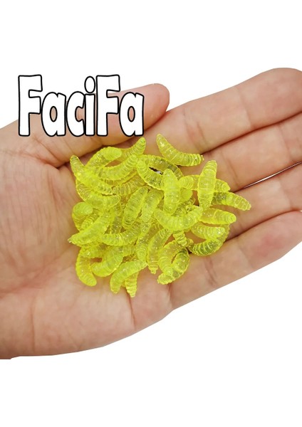 Sarı Stil 100 Adet Veya Oft Cazibesi Silikon Yem 2cm Kurtçuk Grub Sazan Balıkçılık Yumuşak Balıkçılık Cazibesi Kanca Koku Solucanlar Kızdırma Karides Balık Cazibesi (Yurt Dışından) fırsatları