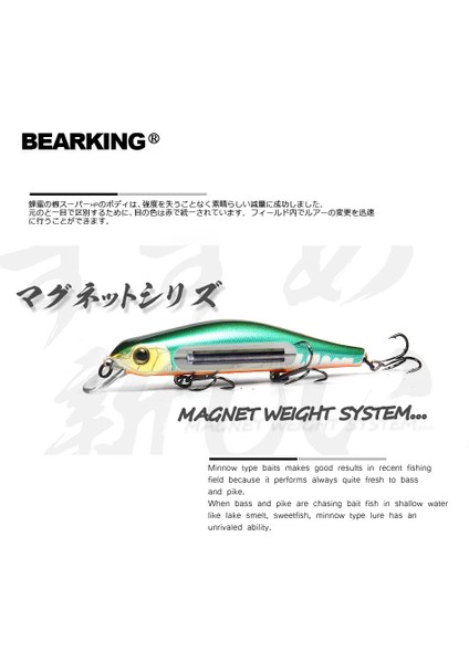 K Tarzı Bearking 11CM 17G Mıknatıs Ağırlık Sistemi Uzun Döküm Yeni Model Balıkçılık Sert Yem Dalış Li Wobblers Minnow Cezbeder (Yurt Dışından) fiyatları