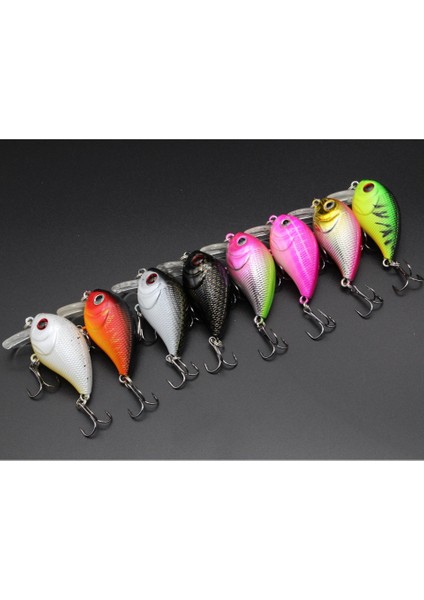 NO16 Tarzı Gerçekçi Vıb Yüzer Balıkçılık Cazibesi 4cm 8g Pesca Kancalar Balık Wobbler Crankbait Mücadele Yapay Japonya Sert Yem (Yurt Dışından) fırsatları