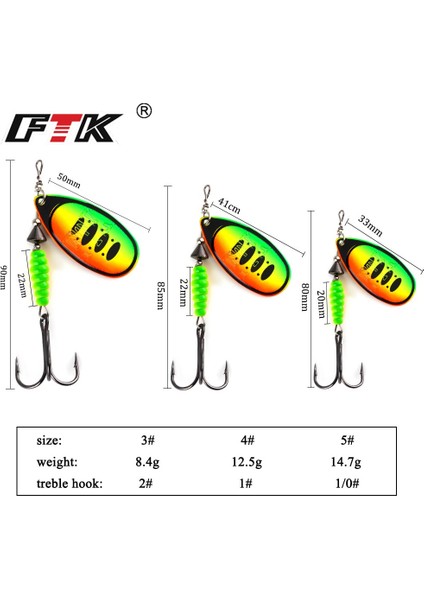 No.9 Tarzı 14.7g Ftk Balıkçılık Cazibesi Söğüt Yemi 8.4G12.5G14.7G Bakır Boyut 3 #-5 # Br Tiz Kancalı 2 # - # Sert Yem (Yurt Dışından)