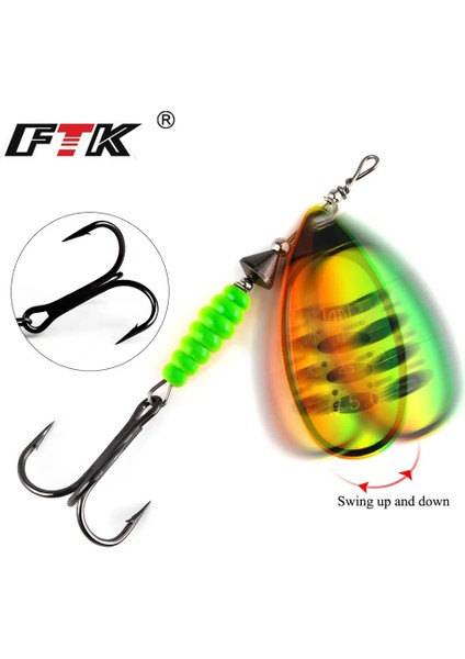 No.9 Tarzı 14.7g Ftk Balıkçılık Cazibesi Söğüt Yemi 8.4G12.5G14.7G Bakır Boyut 3 #-5 # Br Tiz Kancalı 2 # - # Sert Yem (Yurt Dışından)
