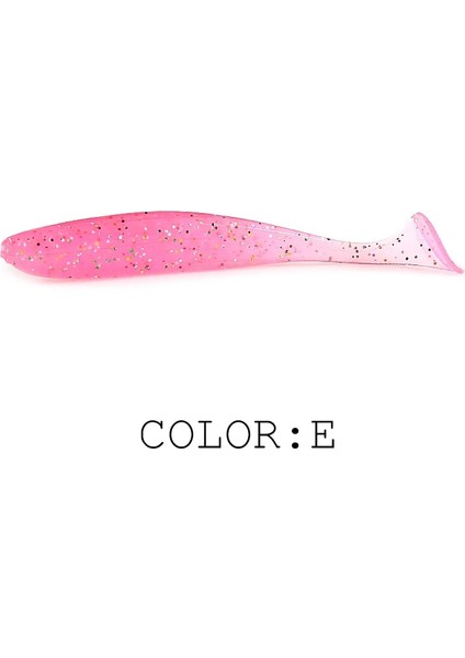 E Stili 100MM 7 Adet Süper Kıta Balıkçılık Yemi Yumuşak Yapay Yem (Yurt Dışından)