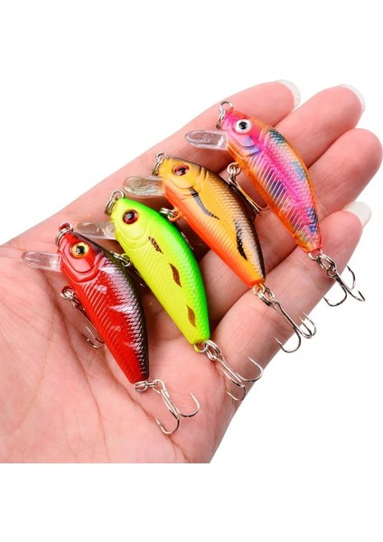 F Stili 50 mm 1 Adet Minnow Balıkçılık Cazibesi G Topwater Sert Yem Wobbler Jig Yem Crankbait Sazan Çizgili Bas Pesca Olta Takımı Swimbait (Yurt Dışından) modelleri