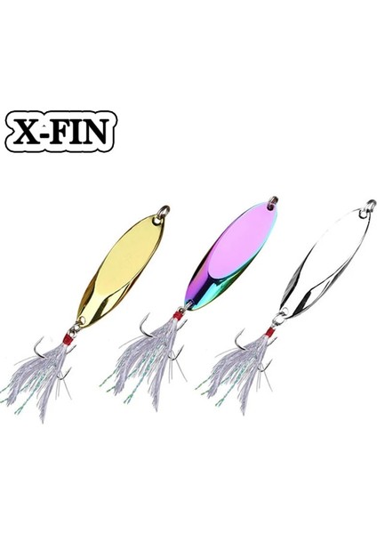 Renk-B Stili X-Fin G Metal Kaşık Cazibesi Keskin Tiz Kanca Tüy Sert Yemler Sequins Yapay Yem Tatlısu Er Olta Takımı (Yurt Dışından)
