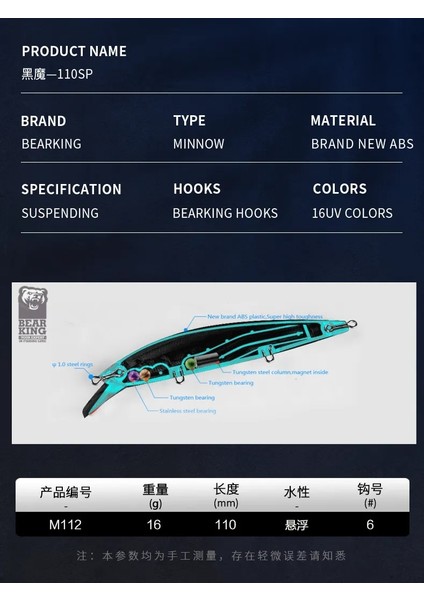 K Tarzı Bearkıng G Sıcak Olta Takımı A + Tungsten Sistemi Balıkçılık Lures Minnow Yem Askıya Yem Seçim Için 16 Renk (Yurt Dışından) fırsatları