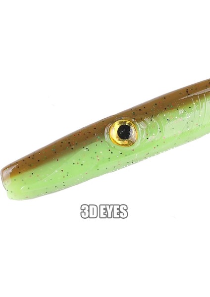 H Tarzı 185MM 3 Adet 15.3g Süper Kıta Çılgın Slug Oft Balıkçılık Cazibesi Levrek Yapay Yem Silikon Solucan Gölge Yılan Balığı Iğne Balığı (Yurt Dışından)