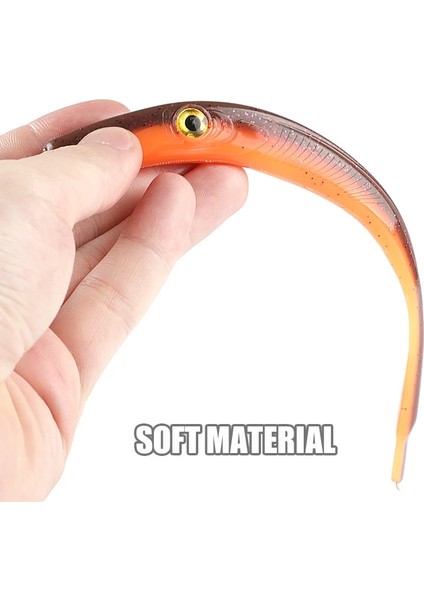H Tarzı 185MM 3 Adet 15.3g Süper Kıta Çılgın Slug Oft Balıkçılık Cazibesi Levrek Yapay Yem Silikon Solucan Gölge Yılan Balığı Iğne Balığı (Yurt Dışından)